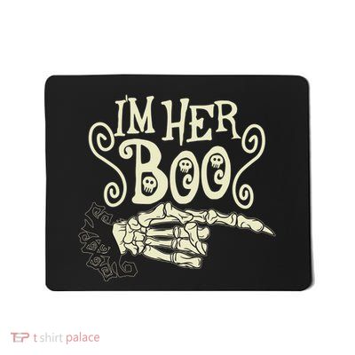 Funny Halloween I'm Her Boo Matching Couple Shirts Mousepad