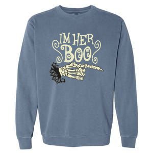 Funny Halloween I'm Her Boo Matching Couple Shirts Garment-Dyed Sweatshirt