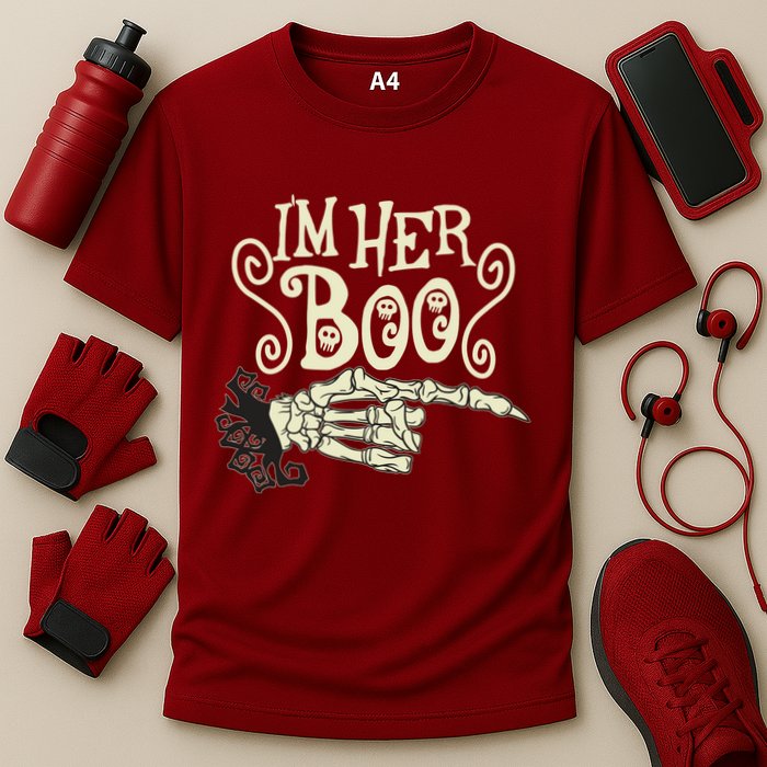 Funny Halloween I'm Her Boo Matching Couple Shirts Cooling Performance Crew T-Shirt