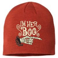 Funny Halloween I'm Her Boo Matching Couple Shirts Sustainable Beanie