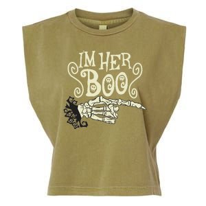 Funny Halloween I'm Her Boo Matching Couple Shirts Garment-Dyed Women's Muscle Tee