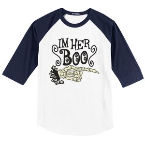 Funny Halloween I'm Her Boo Matching Couple Shirts Baseball Sleeve Shirt