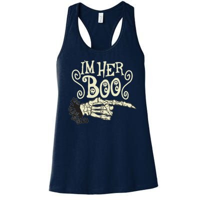 Funny Halloween I'm Her Boo Matching Couple Shirts Women's Racerback Tank