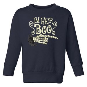 Funny Halloween I'm Her Boo Matching Couple Shirts Toddler Sweatshirt