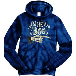 Funny Halloween I'm Her Boo Matching Couple Shirts Tie Dye Hoodie