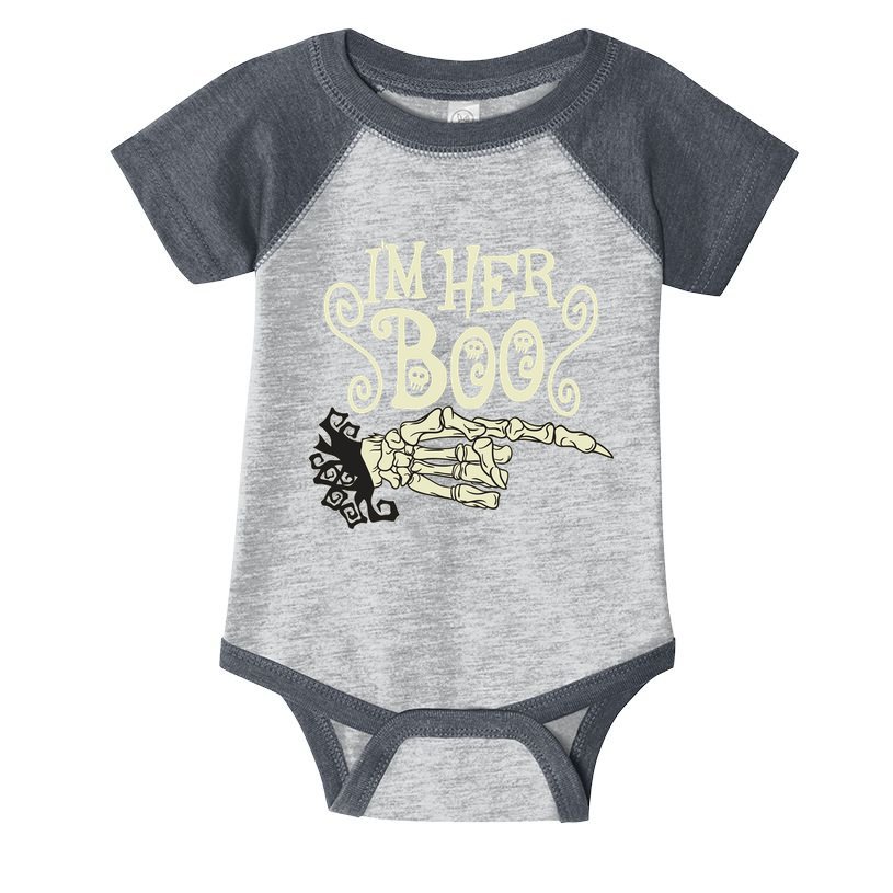 Funny Halloween I'm Her Boo Matching Couple Shirts Infant Baby Jersey Bodysuit
