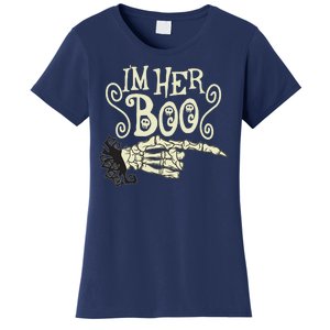 Funny Halloween I'm Her Boo Matching Couple Shirts Women's T-Shirt