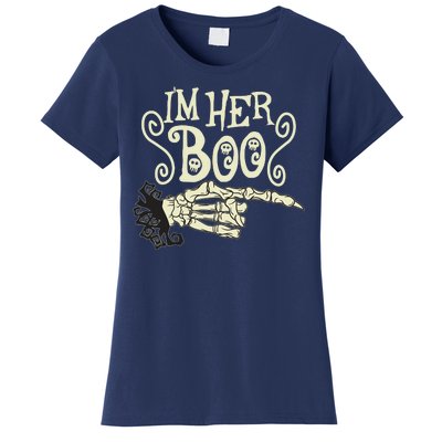 Funny Halloween I'm Her Boo Matching Couple Shirts Women's T-Shirt