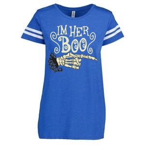 Funny Halloween I'm Her Boo Matching Couple Shirts Enza Ladies Jersey Football T-Shirt