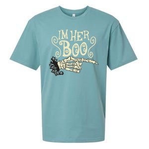 Funny Halloween I'm Her Boo Matching Couple Shirts Sueded Cloud Jersey T-Shirt