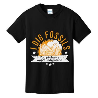 Fossil Hunter I Dig Fossils Fossil Collector Kids T-Shirt