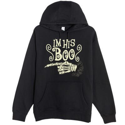 Funny Halloween I'm His Boo Matching Couple Shirts Premium Pullover Hoodie