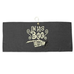 Funny Halloween I'm His Boo Matching Couple Shirts Large Microfiber Waffle Golf Towel