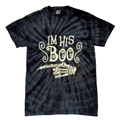 Funny Halloween I'm His Boo Matching Couple Shirts Tie-Dye T-Shirt