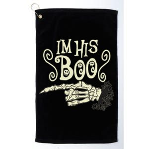 Funny Halloween I'm His Boo Matching Couple Shirts Platinum Collection Golf Towel