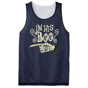 Funny Halloween I'm His Boo Matching Couple Shirts Mesh Reversible Basketball Jersey Tank