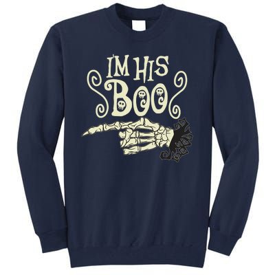 Funny Halloween I'm His Boo Matching Couple Shirts Tall Sweatshirt