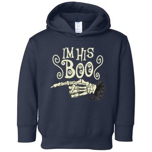 Funny Halloween I'm His Boo Matching Couple Shirts Toddler Hoodie