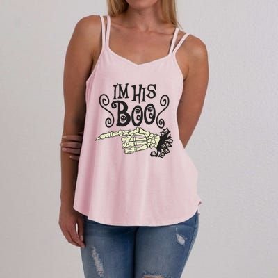 Funny Halloween I'm His Boo Matching Couple Shirts Women's Strappy Tank