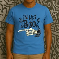 Funny Halloween I'm His Boo Matching Couple Shirts T-Shirt