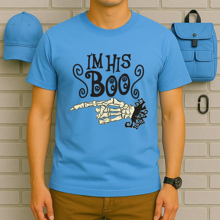 Funny Halloween I'm His Boo Matching Couple Shirts T-Shirt