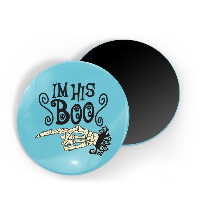 Funny Halloween I'm His Boo Matching Couple Shirts Magnet