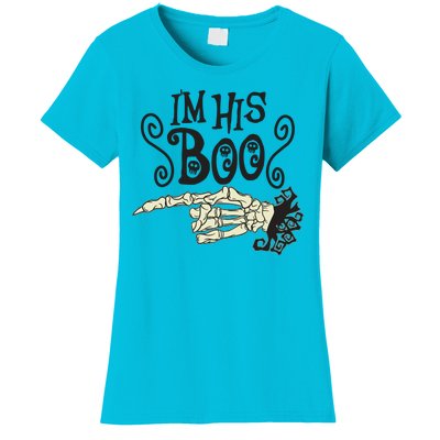 Funny Halloween I'm His Boo Matching Couple Shirts Women's T-Shirt