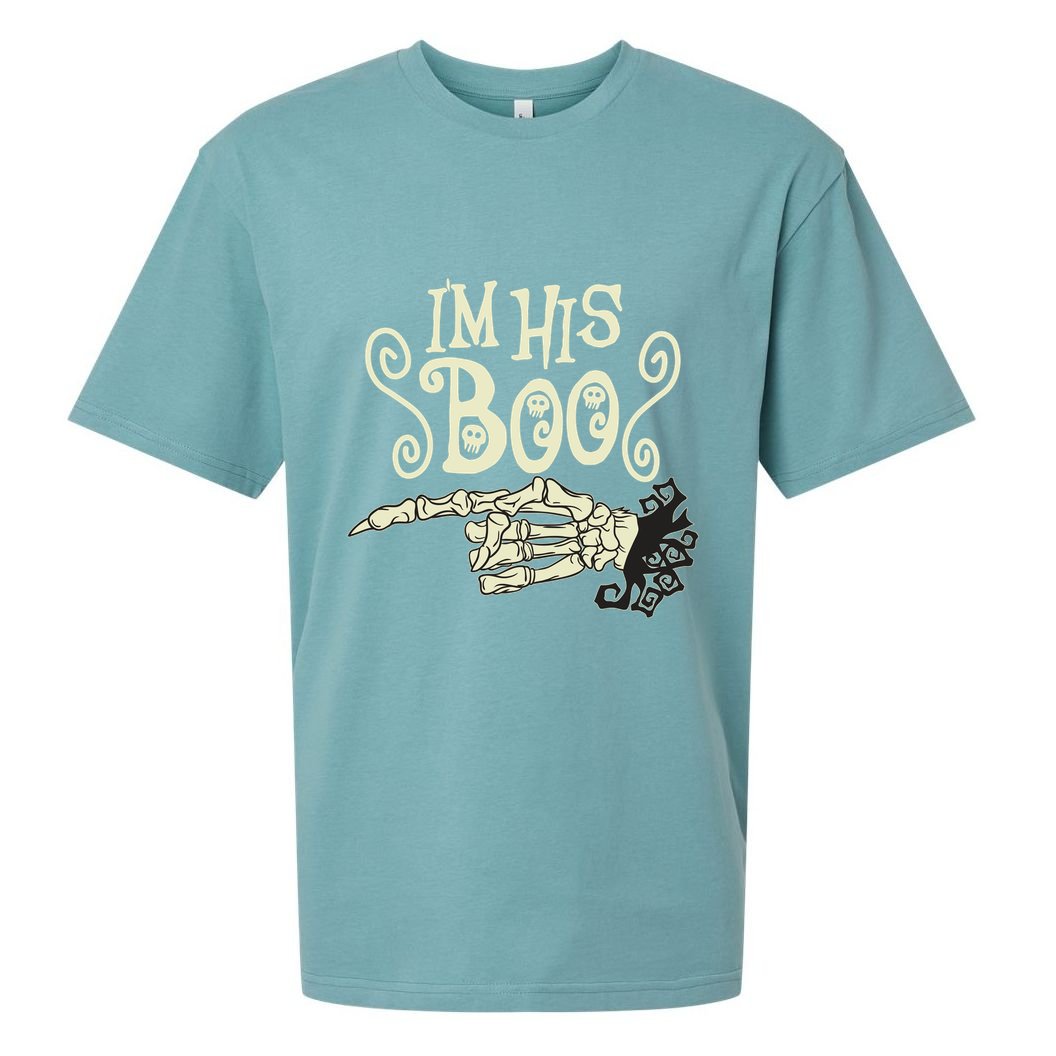 Funny Halloween I'm His Boo Matching Couple Shirts Sueded Cloud Jersey T-Shirt