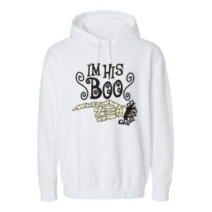 Funny Halloween I'm His Boo Matching Couple Shirts Garment-Dyed Fleece Hoodie