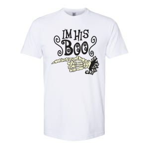 Funny Halloween I'm His Boo Matching Couple Shirts Softstyle CVC T-Shirt