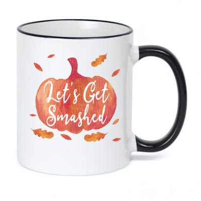 Fun Halloween Ing Party LetS Get Smashed Pumpkin Cute Gift 11oz Black Color Changing Mug