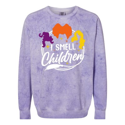 Funny Halloween I Smell Children Colorblast Crewneck Sweatshirt