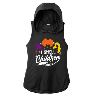 Funny Halloween I Smell Children Ladies PosiCharge Tri-Blend Wicking Draft Hoodie Tank