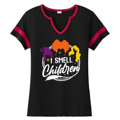 Funny Halloween I Smell Children Ladies Halftime Notch Neck Tee