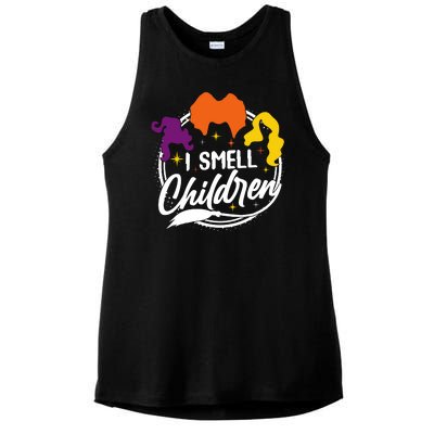 Funny Halloween I Smell Children Ladies PosiCharge Tri-Blend Wicking Tank