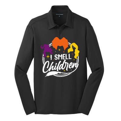 Funny Halloween I Smell Children Silk Touch Performance Long Sleeve Polo