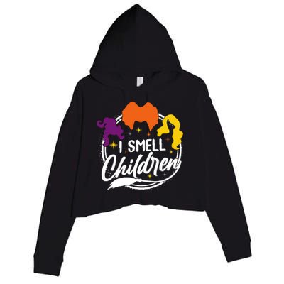 Funny Halloween I Smell Children Crop Fleece Hoodie