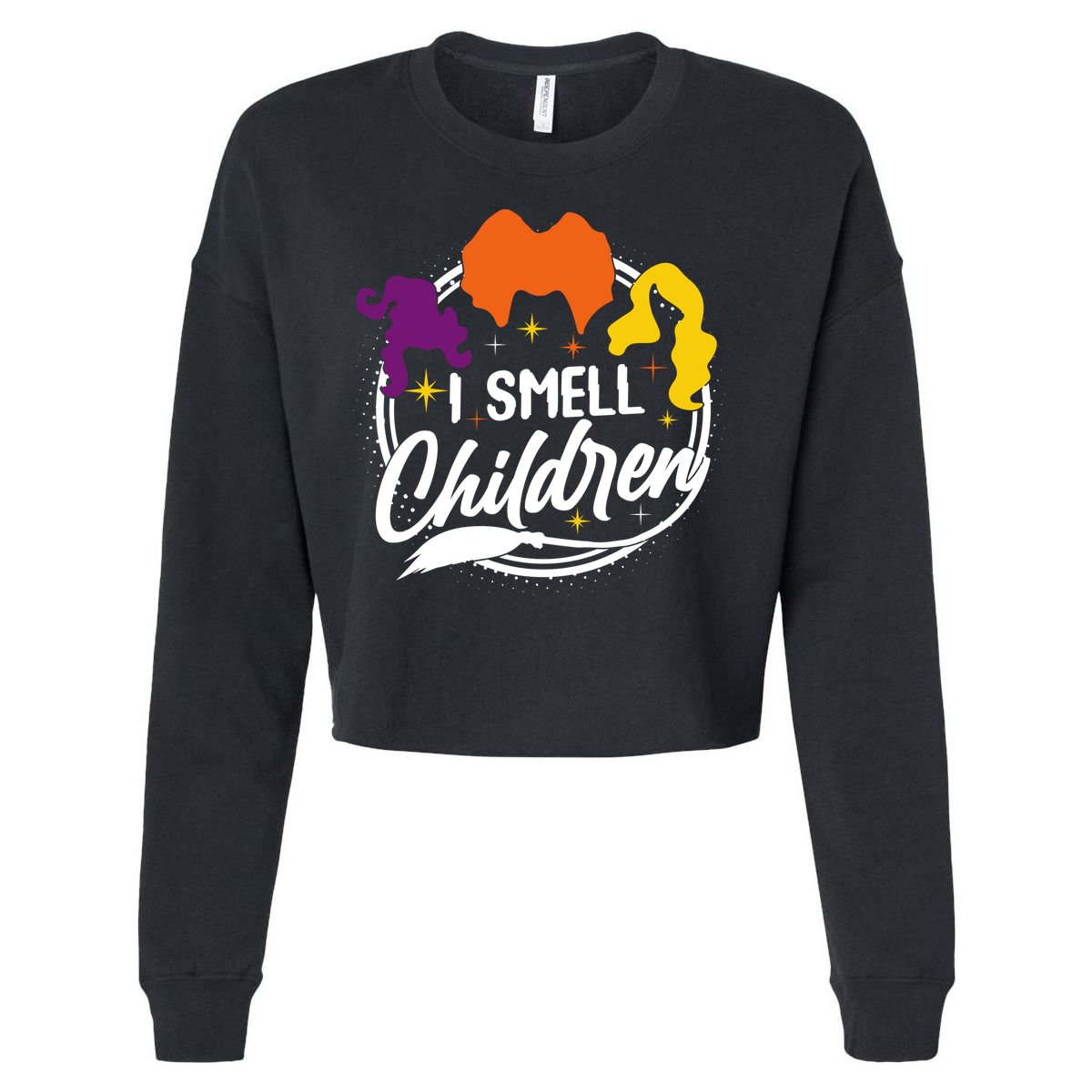 Funny Halloween I Smell Children Cropped Pullover Crew
