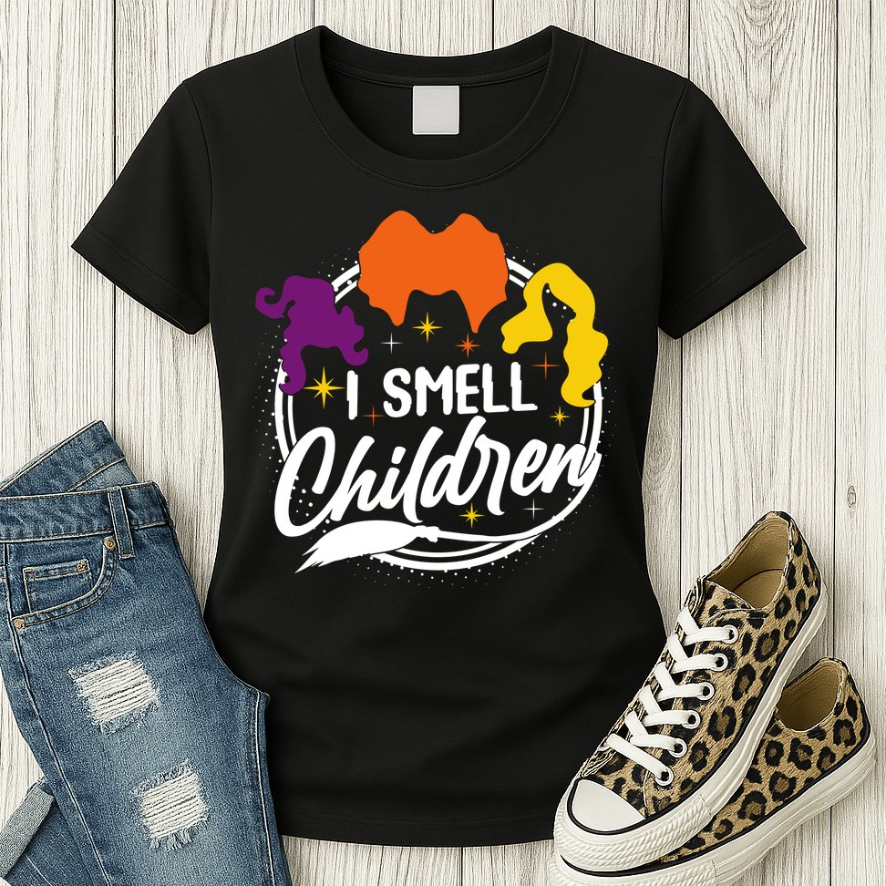 Funny Halloween I Smell Children Womens T-Shirt