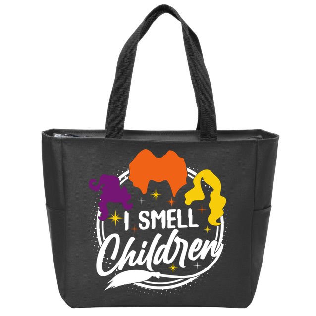 Funny Halloween I Smell Children Zip Tote Bag