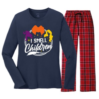 Funny Halloween I Smell Children Women's Long Sleeve Flannel Pajama Set 