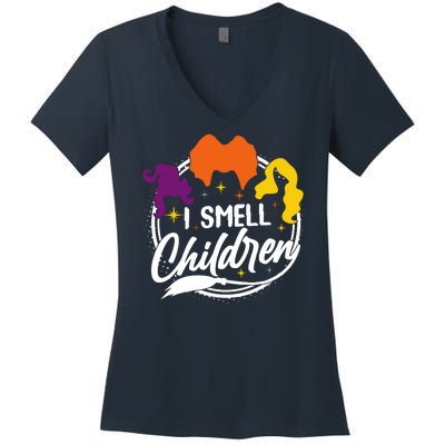 Funny Halloween I Smell Children Women's V-Neck T-Shirt