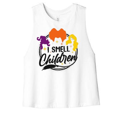 Funny Halloween I Smell Children Women's Racerback Cropped Tank