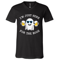 Funny Halloween IM Just Here For Boos V-Neck T-Shirt