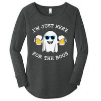 Funny Halloween IM Just Here For Boos Women's Perfect Tri Tunic Long Sleeve Shirt