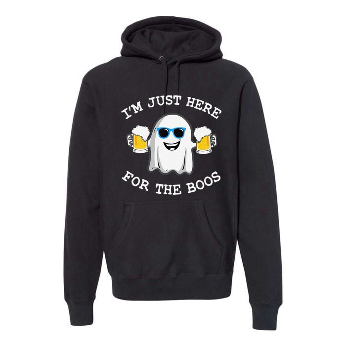 Funny Halloween IM Just Here For Boos Premium Hoodie