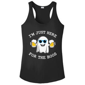 Funny Halloween IM Just Here For Boos Ladies PosiCharge Competitor Racerback Tank