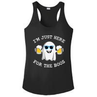 Funny Halloween IM Just Here For Boos Ladies PosiCharge Competitor Racerback Tank