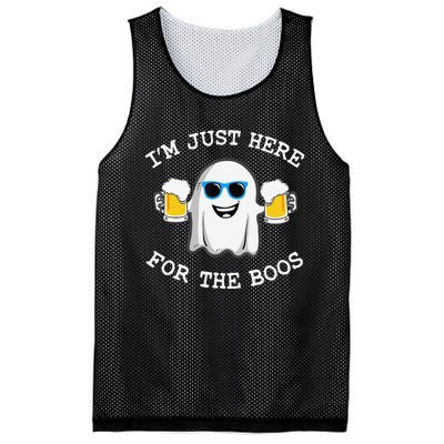 Funny Halloween IM Just Here For Boos Mesh Reversible Basketball Jersey Tank