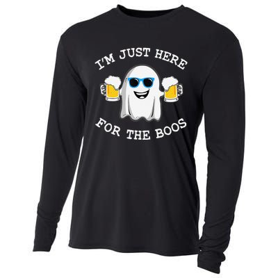 Funny Halloween IM Just Here For Boos Cooling Performance Long Sleeve Crew